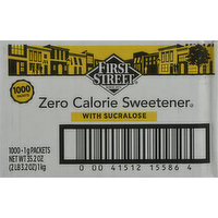 First Street Sweetener, Zero Calorie, With Sucralose, 1000 Each