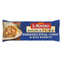 El Monterey Burrito, Shredded Steak, Cheese & Rice, 4.8 Ounce