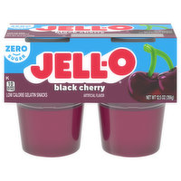 Jell-O Gelatin Snacks, Low Calorie, Black Cherry, 12.5 Ounce