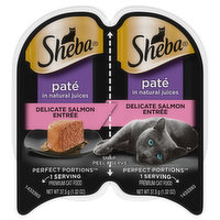Sheba Cat Food, Delicate Salmon Entree, Pate in Natural Juices, 2 Each