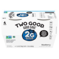 Two Good Yogurt, Blueberry, 4 Pack, Low Fat, 4 Each