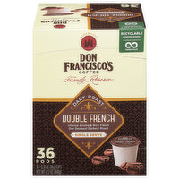 Don Francisco's Coffee, Dark Roast, Double French, Single Serve Pods, 36 Each