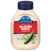 Litehouse Dressing & Dip, Jalapeno Ranch, Family Size, 20 Fluid ounce