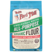 Bob's Red Mill All-Purpose Flour, Organic, Unbleached White, 80 Ounce