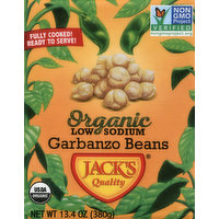 Jack's Quality Garbanzo Beans, Organic, Low Sodium, 13.4 Ounce