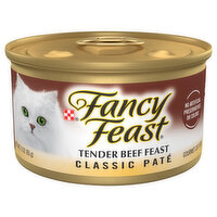 Fancy Feast Cat Food, Gourmet, Classic, Tender Beef Feast, 3 Ounce