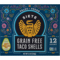 Siete Taco Shells, Grain Free, 12 Each