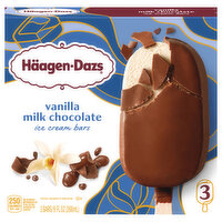 Haagen-Dazs Häagen-Dazs Vanilla Milk Chocolate Ice Cream Snack Bars, 3 Count, 3 Each