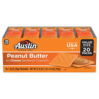 Austin Sandwich Crackers, Peanut Butter, Value Size, 20 Packs, 20 Each