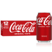 Coca-Cola Soda Soft Drink, 12 oz, 12 Each