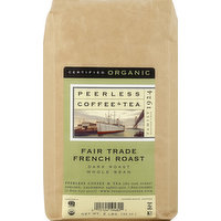 Peerless Coffee & Tea Coffee, Whole Bean, Dark Roast, Fair Trade French Roast, 32 Ounce