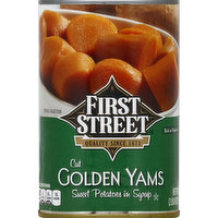 First Street Golden Yams, Cut, 40 Ounce
