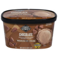 First Street Ice Cream, Premium, Chocolate, 48 Ounce