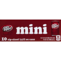 Dr Pepper Soda, Mini, 75 Ounce