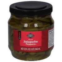 First Street Jalapeno Peppers, Sliced, Hot, 32 Ounce