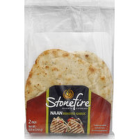 Stonefire Naan, Roasted Garlic, 2 Pack, 8.8 Ounce