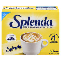 Splenda Sweeteners, Zero Calorie, Packets, 50 Each