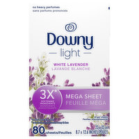 Downy Dryer Sheets, White Lavender, Mega, 80 Each