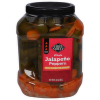 First Street Jalapeno Peppers, Whole, Hot, 99 Fluid ounce