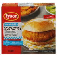 Tyson Sandwich, Chicken Breast, Original, 4 Each