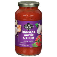 First Street Pasta Sauce, Roasted Garlic & Herb, 24 Ounce
