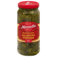 Mezzetta Jalapeno Peppers, Hot, Sliced, 16 Ounce