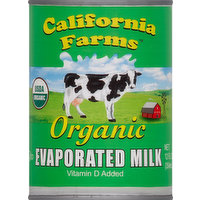 California Farms Evaporated Milk, Organic, 12 Ounce