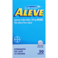 Aleve Pain Reliever/Fever Reducer, 220 mg, Tablets, 50 Each