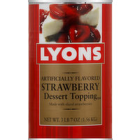 Lyons Dessert Topping, Strawberry, 55 Ounce