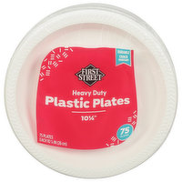 First Street Plastic Plates, Heavy Duty, 75 Each