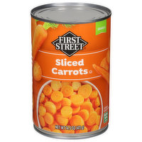 First Street Carrots, Sliced, 14.5 Ounce