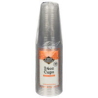 First Street Cups, Clear Plastic, 24 Ounce, 30 Each