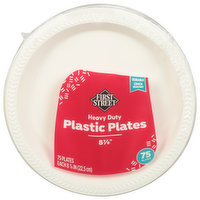 First Street Plastic Plates, Heavy Duty, 75 Each