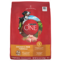 Purina One Dog Food, Natural, Chicken & Rice Formula, Adult, 16.5 Pound