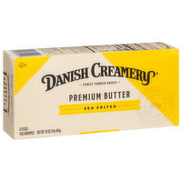 Danish Creamery Butter, Premium, Sea Salted, 4 Sticks, 4 Each
