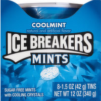 Ice Breakers Mints, Sugar Free, Coolmint, 8 Each