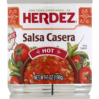 Herdez Salsa Casera, Hot, 7 Ounce