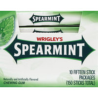 Spearmint Chewing Gum, Slim Packs, 10 Each