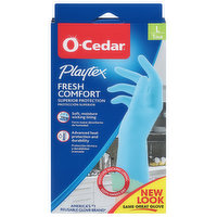 O-Cedar Gloves, Fresh Comfort, Large, 1 Each
