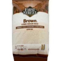 First Street Brown Rice, Long Grain, 800 Ounce