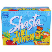 Shasta Soda, Caffeine Free, Tiki Punch, 12 Each