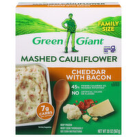 Green Giant Mashed Cauliflower, Cheddar with Bacon, Family Size, 20 Ounce