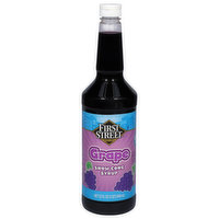 First Street Snow Cone Syrup, Grape, 32 Ounce