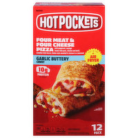 Hot Pockets Sandwich, Garlic Buttery Crust, Four Meat & Four Cheese Pizza, 12 Pack, 12 Each