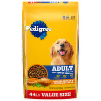 Pedigree Food for Dogs, Roasted Chicken, Rice & Vegetable Flavor, Adult, Value Size, 44 Pound