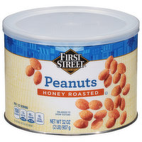First Street Peanuts, Honey Roasted, 32 Ounce