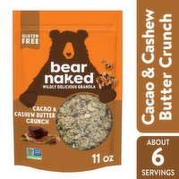 Bear Naked Granola Cereal, Cacao and Cashew Butter Crunch, 11 Ounce