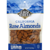 First Street Almonds, Raw, California, 7 Ounce