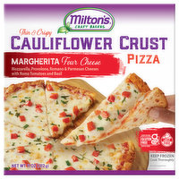 Milton's Pizza, Thin & Crispy, Cauliflower Crust, Margherita Four Cheese, 11 Ounce