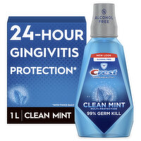 Crest Oral Rinse, CPC Antigingivitis/Antiplaque, Refreshing Clean Mint, 1 Litre